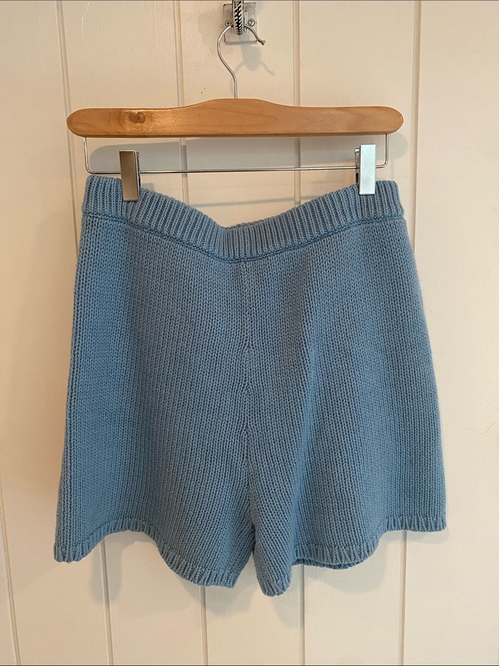 Roxy High-Waist Knit Shorts in Light Blue